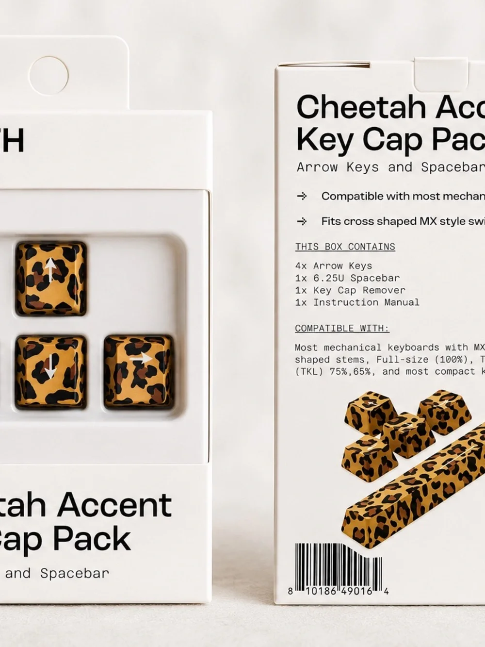Cheetah Accent Key Cap Pack - Leopard Print Arrow Keys